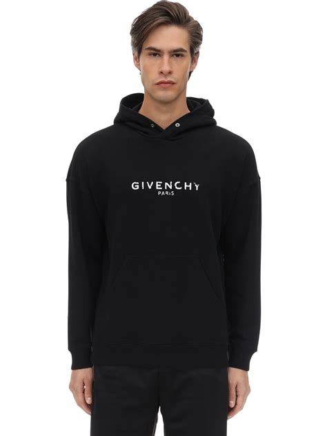 Felpa con cappuccio con zip GIVENCHY in tessuto garzato 